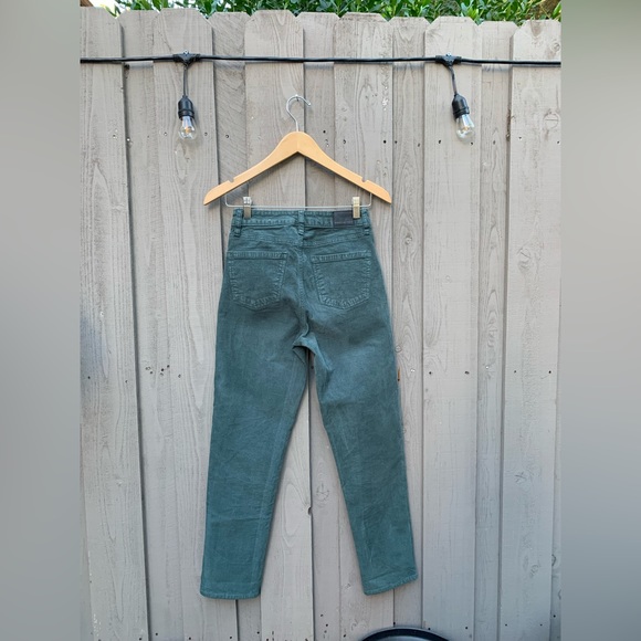 American Eagle Green Corduroy Pants in size 00 - Picture 2 of 4